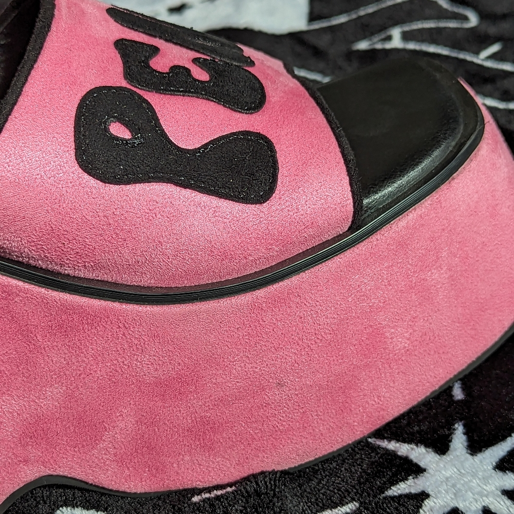 🩷 Dolls Kill That 70s Flow Peace Out Platform Slides 🩷 - Picture 9 of 11